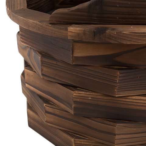 Fir Wood Outdoor Garden Decor Wishing Well Waterfall