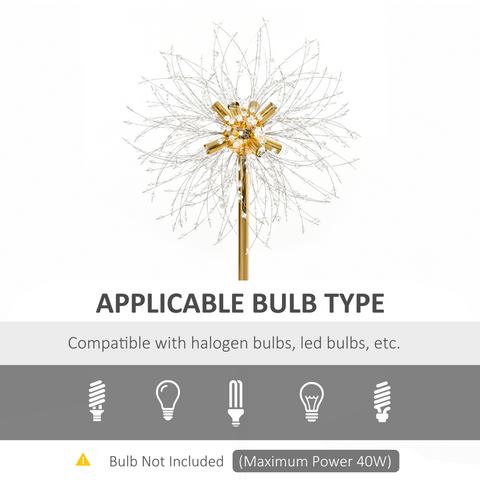 Modern Floor Lamp with Dandelion-like Lampshade for Bedroom