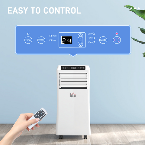 Mobile Air Conditioner W/ RC Cooling Sleeping Mode Portable White 1080W