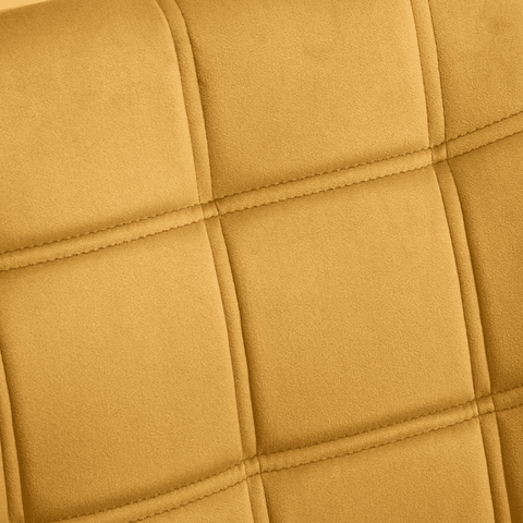 Luxe Velvet-Feel Accent Chair w/ Wide Arms Slanted Back Padding Wood Legs Yellow