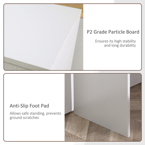 Computer Desk, L-Shaped, 360� Rotating-White