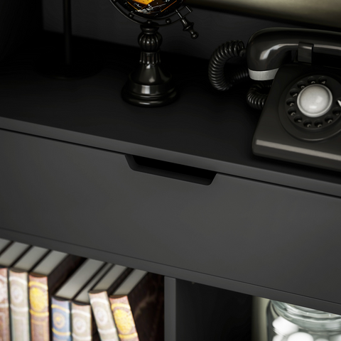 Freestanding Bookcase Display Shelf with Drawer for Home Office