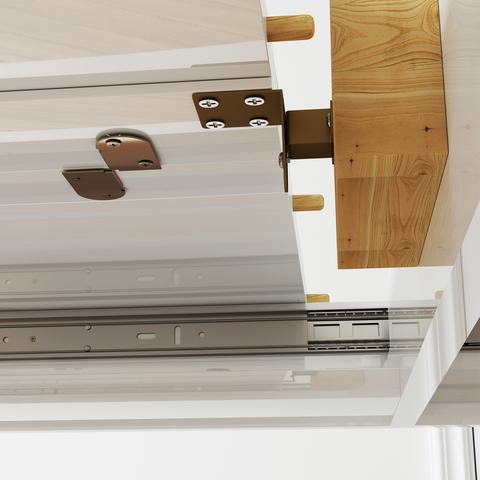 Extendable Dining Table, Seats 4-6 People, High Gloss White