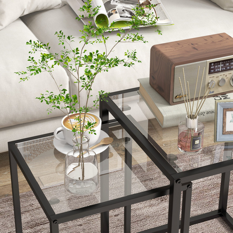 Tempered Glass Top, Black