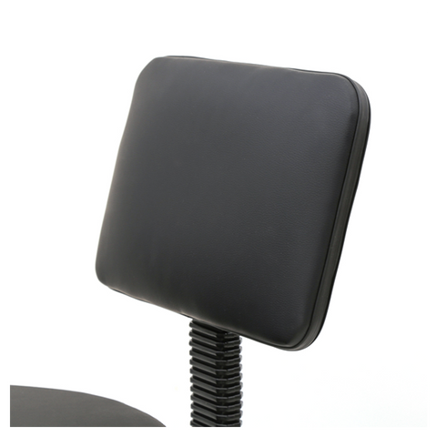 Round Shape Plastic Adjustable Salon Stool with Back Black