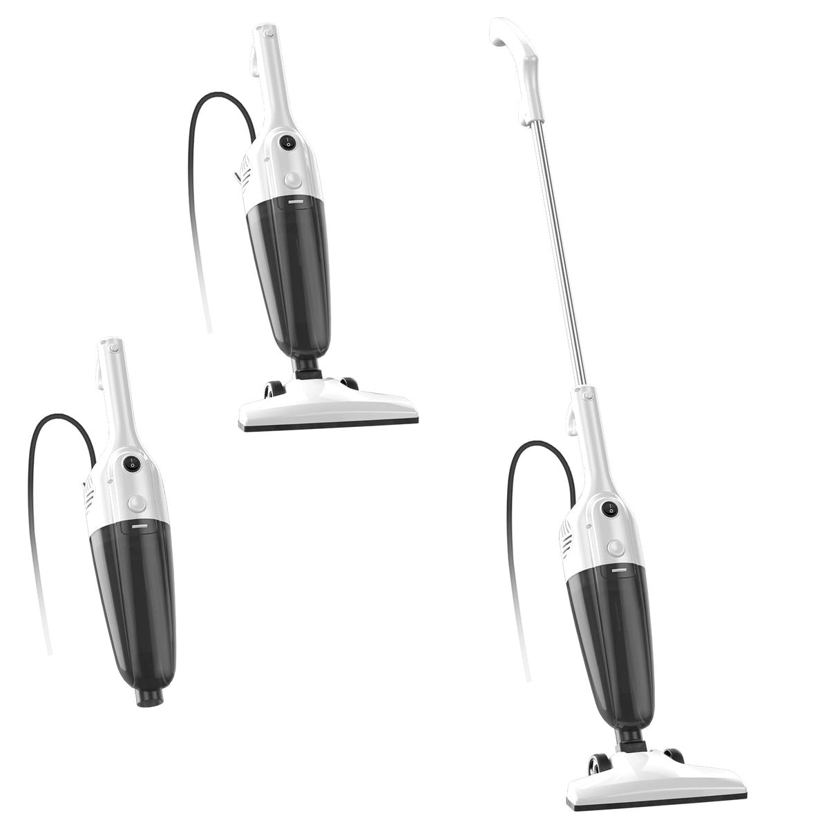 FUNCCUBE Vacuum Cleaners for Home - Corded Stick Vacuum Cleaner High Power Suction Vac for Pet Hair Carpet Hardwood Floor Household Hand Lightweight Handheld Portable Car VacMC White