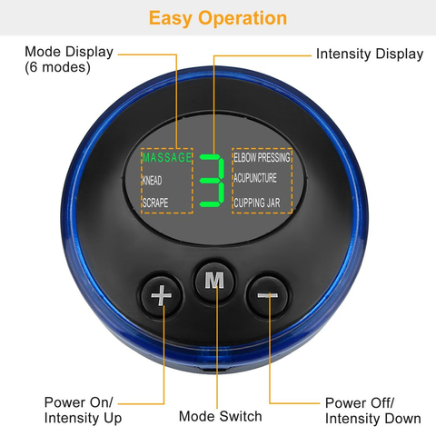 Digital device with mode display and control buttons on a white background