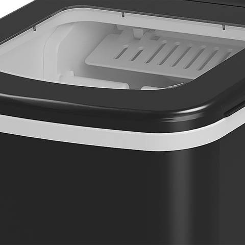 Ice Maker 12kg/24H Production with Scoop Basket for Home Office Black