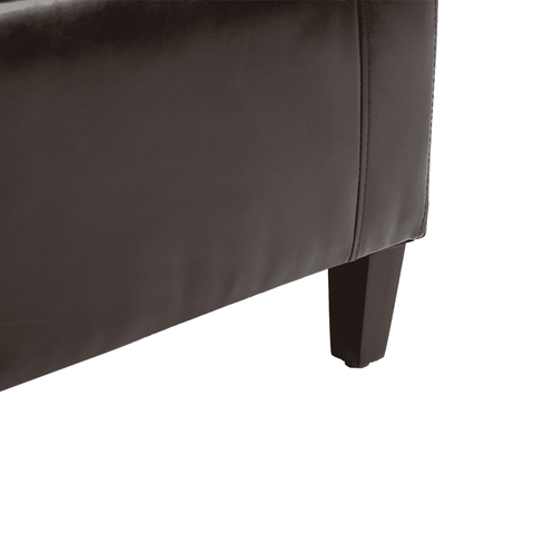 Deluxe PU Leather Storage Ottoman Bench Footrest Stool Large Storage Space
