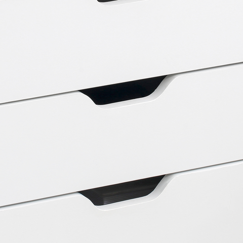 Vinsetto Mobile Filing Cabinet, 7-drawer File Cabinet with Wheels, White