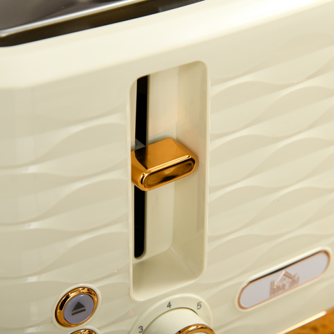 Kettle and Toaster Set 1.7L Rapid Boil Kettle & 4 Slice Toaster Beige
