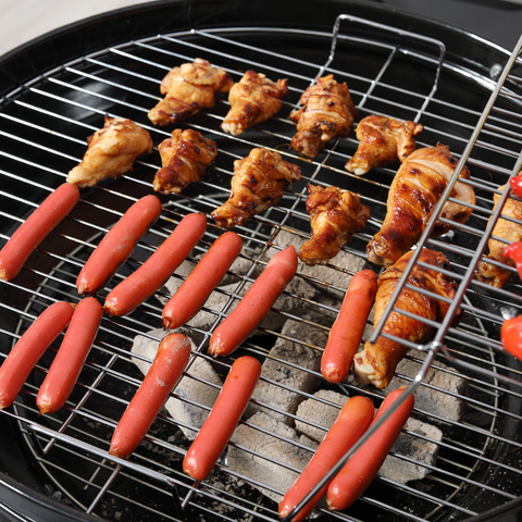 Outsunny Garden Charcoal Trolley Barbecue Gril lW/Wheels-Black