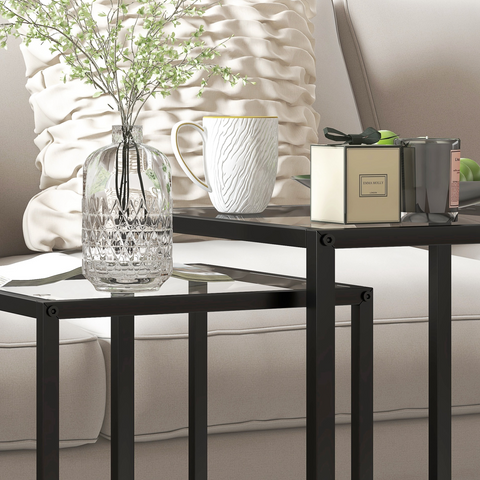 Tempered Glass Top, Black