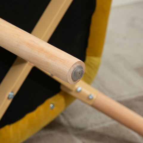 Modern Accent Chair Velvet-Touch Tufted Wingback Armchair, Yellow