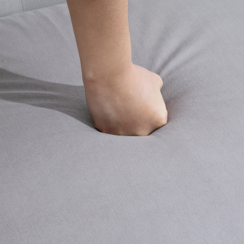 Velvet-Feel French Inspired Two-Seat Lounger Couch w/ Wood Frame Vintage