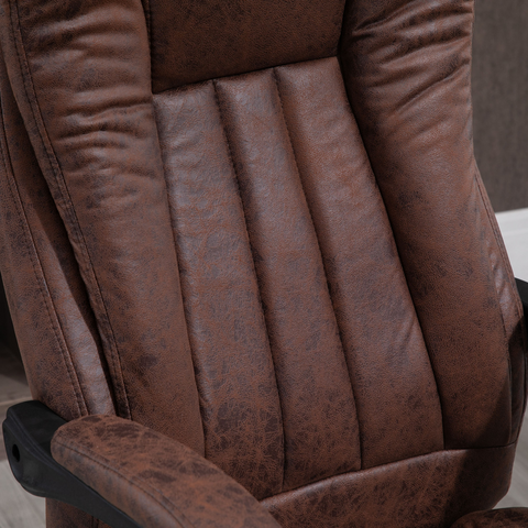 Executive Office Chair Computer Swivel Chair for Home with Arm, Footrest, Brown