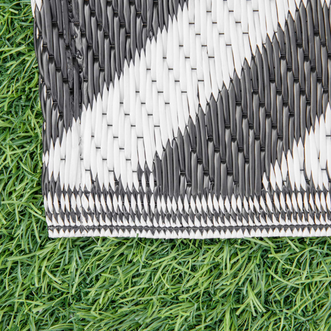 Reversible Outdoor Rug Portable Plastic Straw RV Camping Mat - 182x274cm