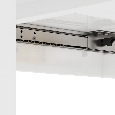 Extendable Dining Table, Seats 4-6 People, High Gloss White