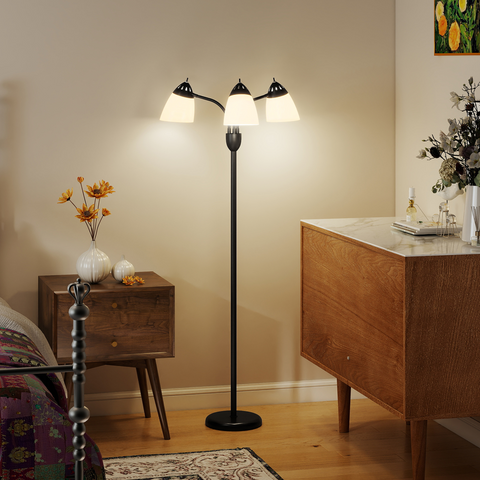 Arc Tree Floor Lamp with 3000K/4500K/6500K Colour Temperatures Black