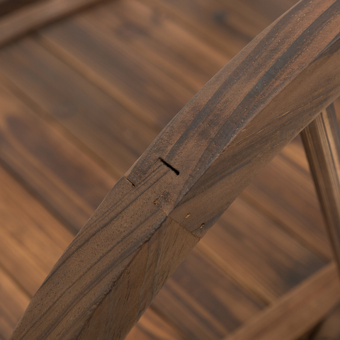 Fir Wood Outdoor Garden Decor Walkway Bridge Brown