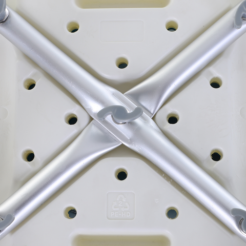 Bath Stool, Adjustig Aluminum,Used for Spa, Shower - Non-Slip with Shower Hole