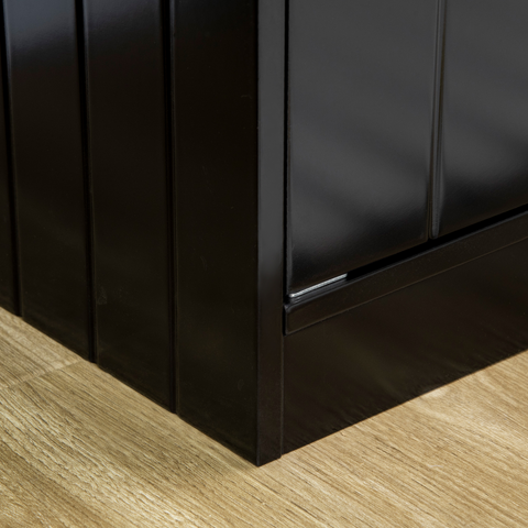 Elevated Dog Feeder Station for Large Breeds with Stainless Bowls & Storage