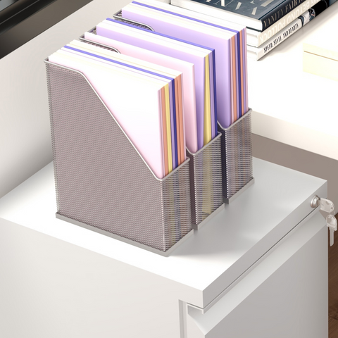 Vinsetto Steel File Cabinet with Lock Hanging Bar for Letter A4 Legal Size White