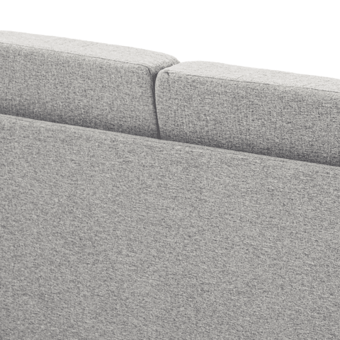 Double Seat Sofa Linen Upholstery Loveseat Couch w/ Armrests, Light Grey