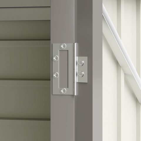 Outsunny 8 x 4FT Metal Garden Storage Shed with Double Doors, Light Grey