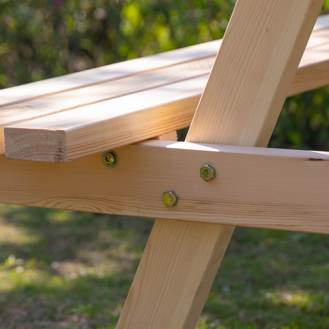 Outsunny 4-Seater Wooden Picnic Set-Fir Wood