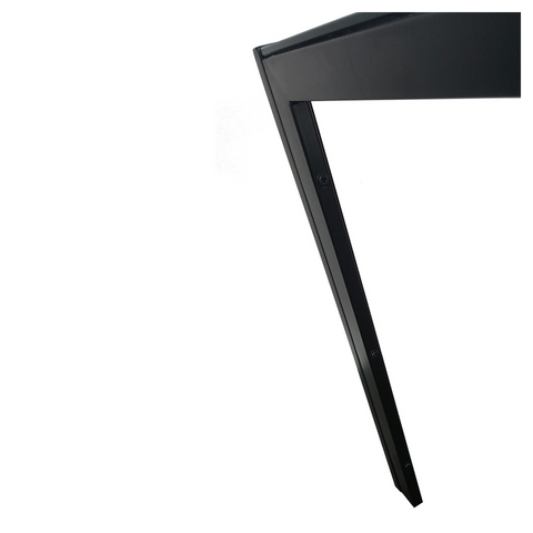 Simple Assembled Tempered Glass & Iron Dinner Table Black(Replacement code: 13028197-55761004)