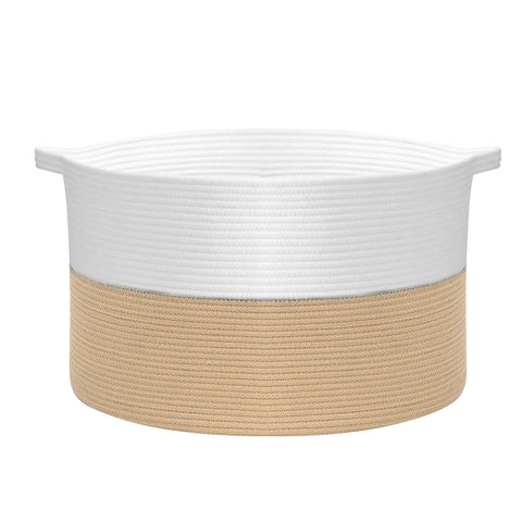 LAUNDRY BASKET WHITE & COFFEE 1010289