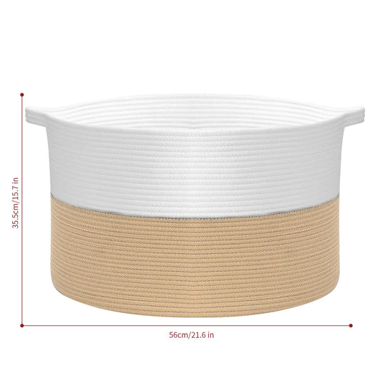 LAUNDRY BASKET WHITE & COFFEE 1010289