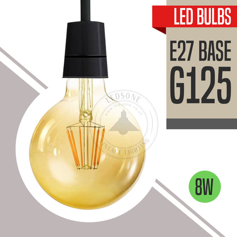2 Pack E27 LED Edison Dimmable Vintage Amber Glass Warm white 2700K Light Bulbs