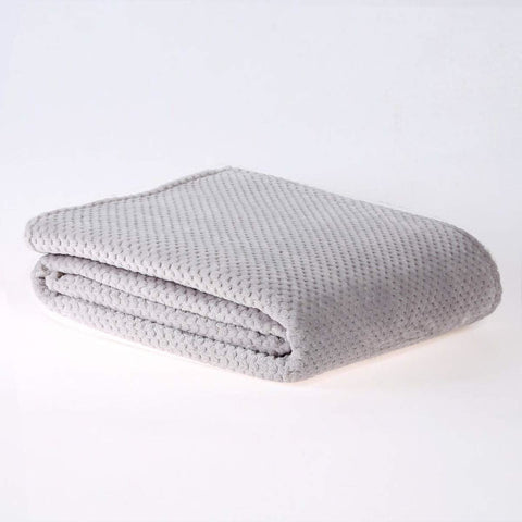 OVERSIZED WAFFLE THROW SILVER 200X250
