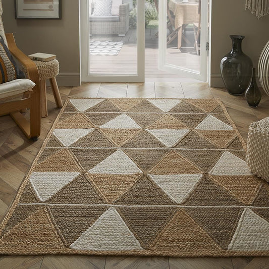 Prestbury Geo Handbraided 120x170cm Natural Rug