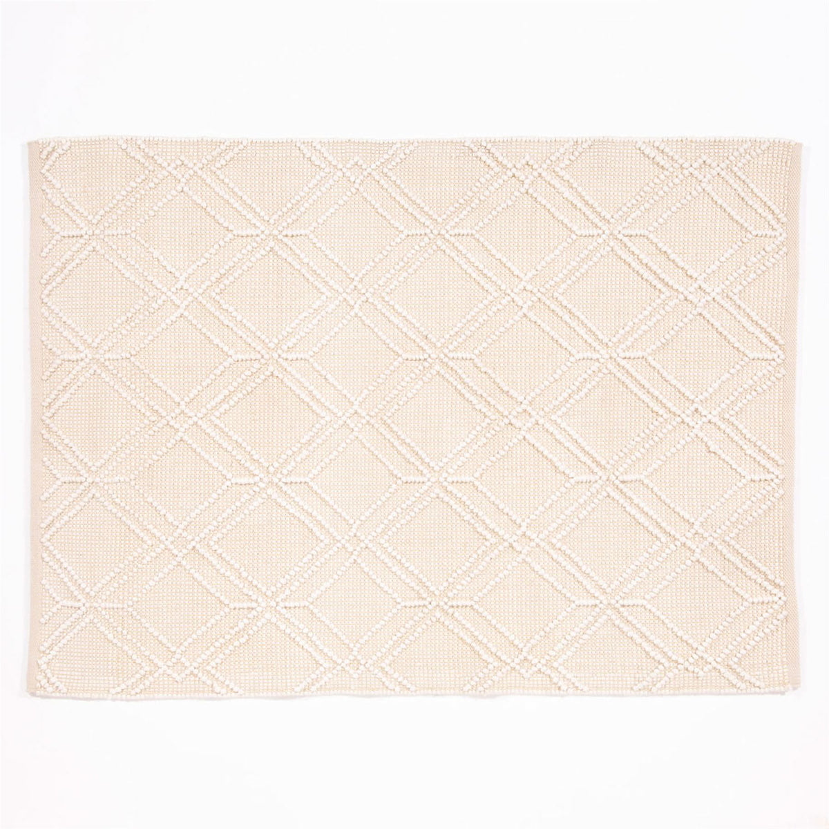 Blenheim Diamond 100% Pet 120x170cm Cream Rug