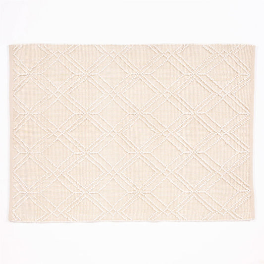 Blenheim Diamond 100% Pet 120x170cm Cream Rug