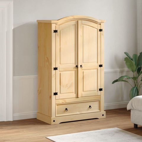 vidaXL Wardrobe Corona 101x52x170 cm Solid Wood Pine