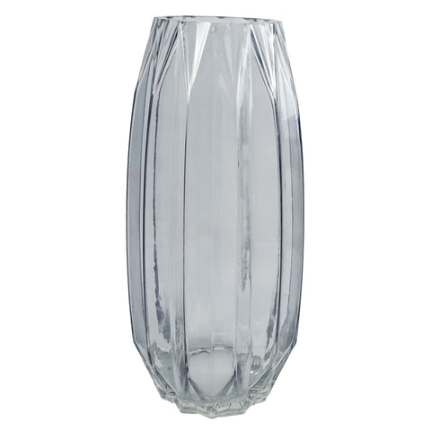 30cm Clear Contemporary Glass Vase