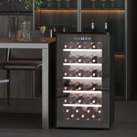 41 Bottle Wine Cooler Fridge, Freestanding Wine Refrigerator