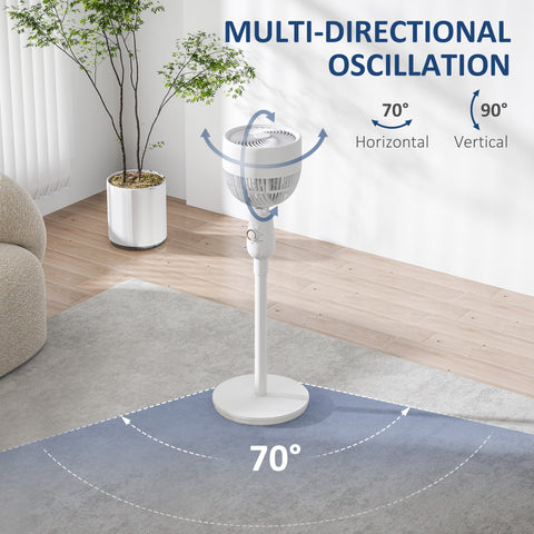 White Oscillating Air Circulator - 3-Speed Cooling & Ventilation Fan
