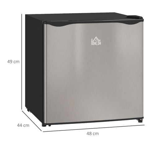 46L Counter Top Fridge with Chiller Box Mini Fridge for Bedrooms Silver