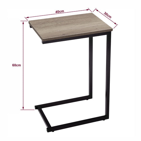C Shaped Side Table Black Powder Coating