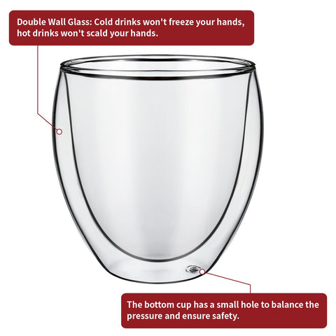VINSANI DOUBLE WALL GLASSES -  CAVA 1010064