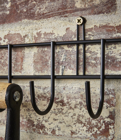 Extended Black Powder-Coated Tool Rack for Maximum Garage Organization