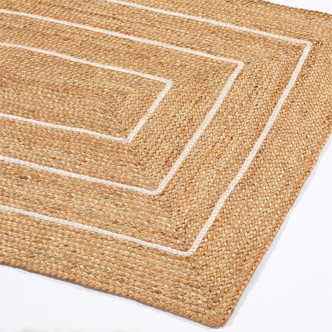 Prestbury Border Handbraided 120x170cm Natural Rug