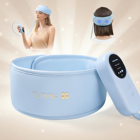 TLINNA Head MassagerScalp MassagerRelief HeadachesFatigueStressSleep aidHangover with Airbag KneadingConstant Temperature Hot Compress for Head