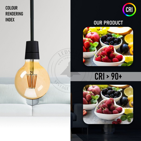 2 Pack E27 LED Edison Dimmable Vintage Amber Glass Warm white 2700K Light Bulbs