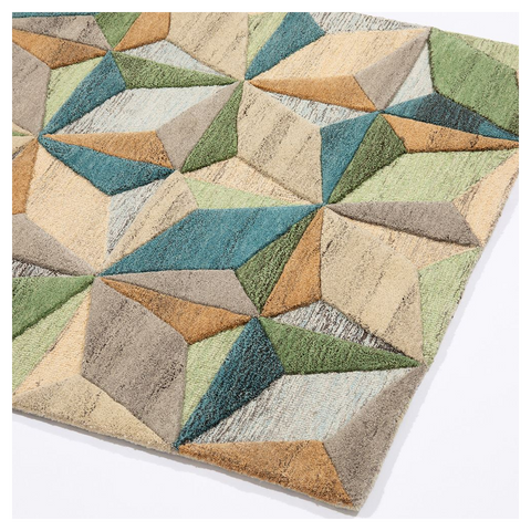 Lilianna Embossed Geo Wool 120x170cm Rug